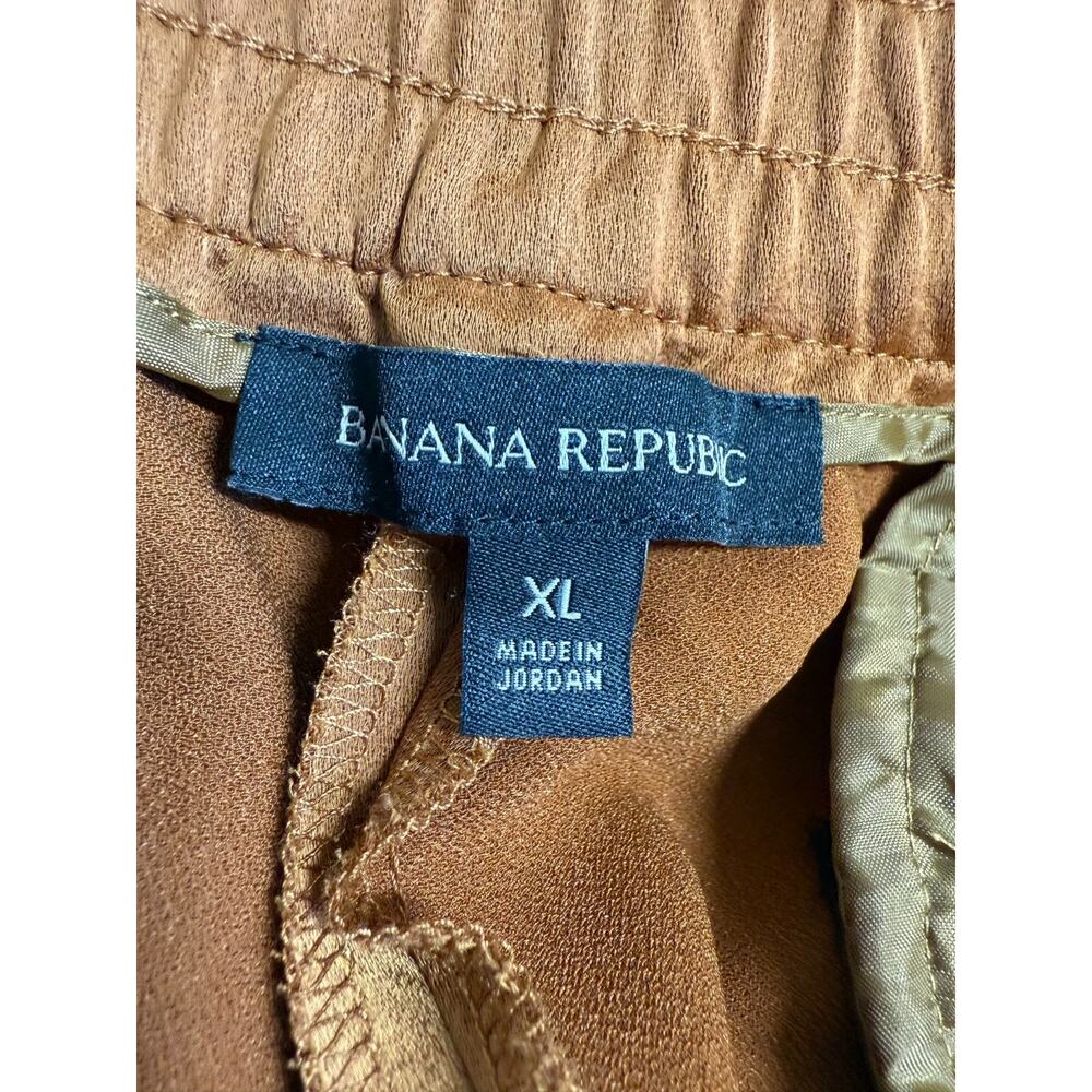 Banana Republic Satin Finish Cargo Jogger Pants Womens Size XL Bronze Casual - Picture 11 of 12